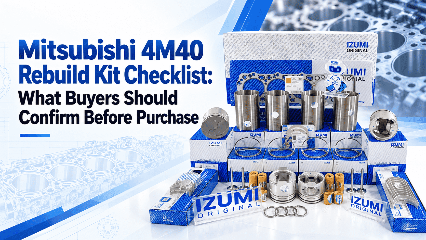 Mitsubishi 4M40 Rebuild Kit Checklist: Verify Before Buying