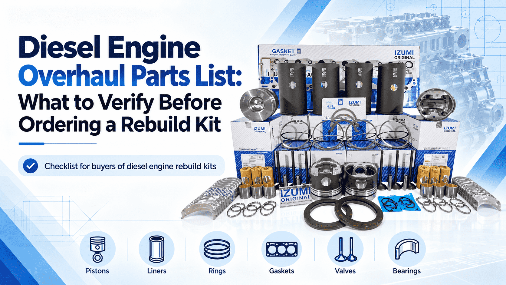 Diesel Engine Overhaul Parts List: What to Verify Before Ordering a Rebuild Kit