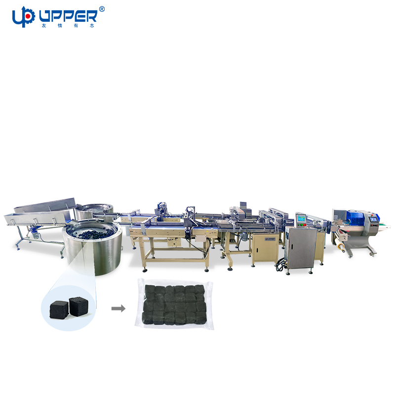 Centrifugal disk Charcoal block automatic material collection and counting packaging line