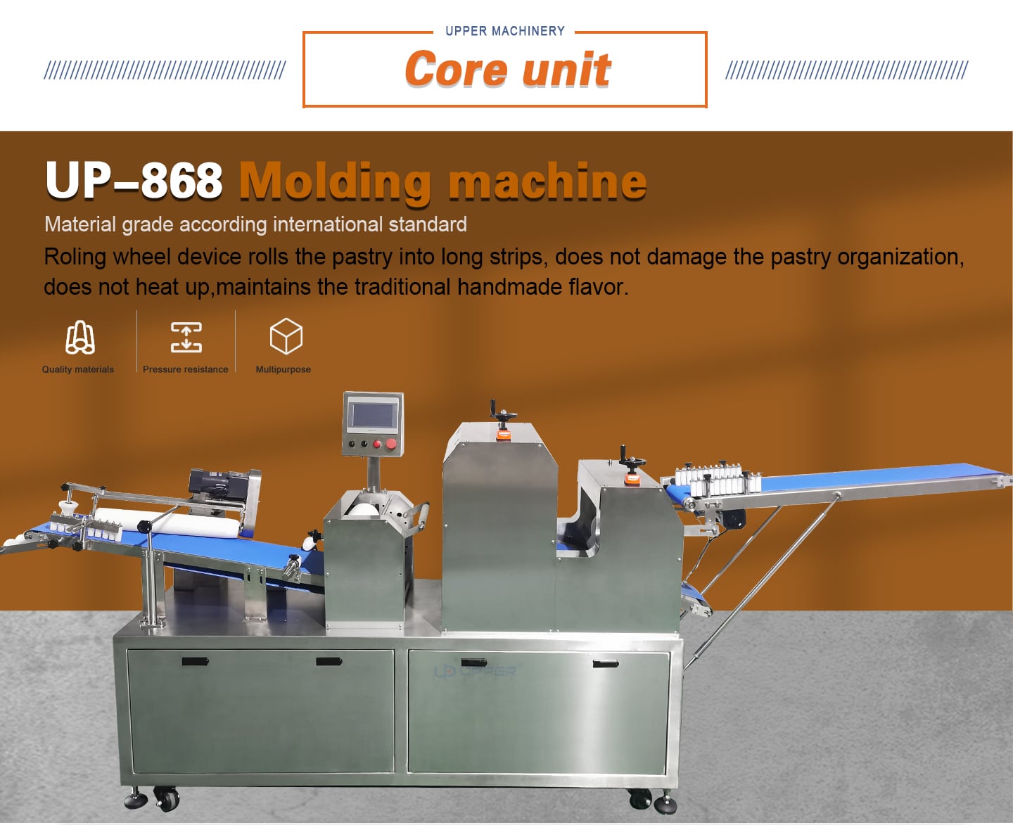 Small steamed buns bread production line with Pattern Rounder cutter supplier