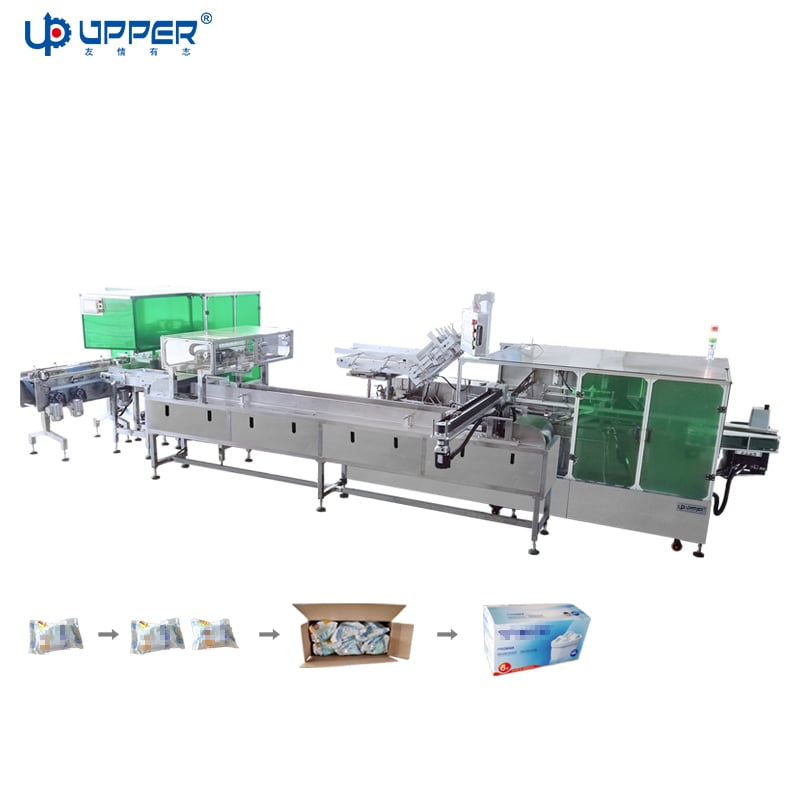 Cleaning block automatic material sorting and cartoning machine with collection machine structure for daily necessities