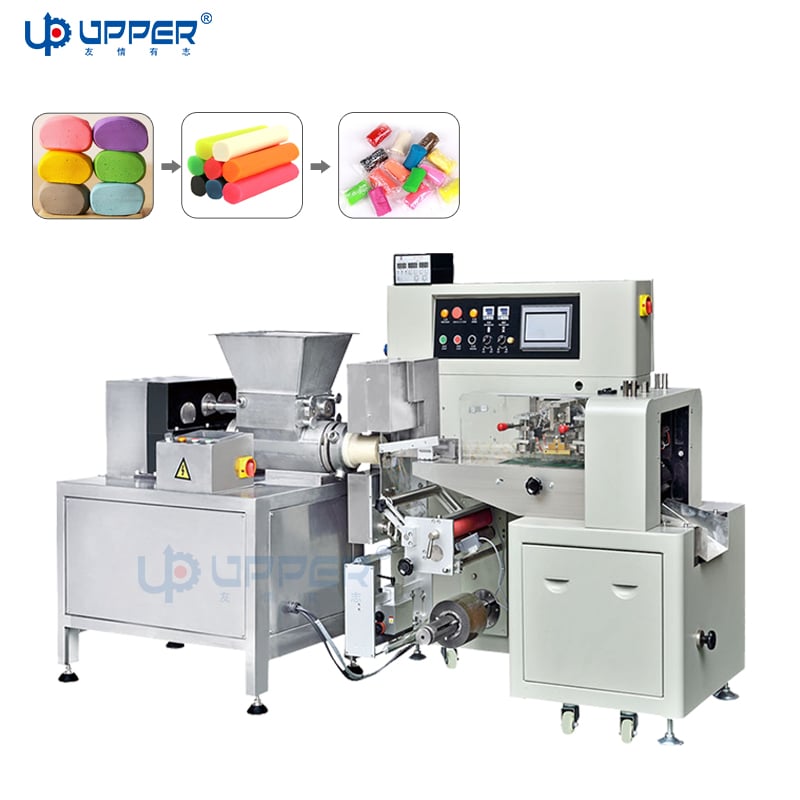 Light clay play dough automatic Extrusion cutting packaging machine All Stainless Steel 