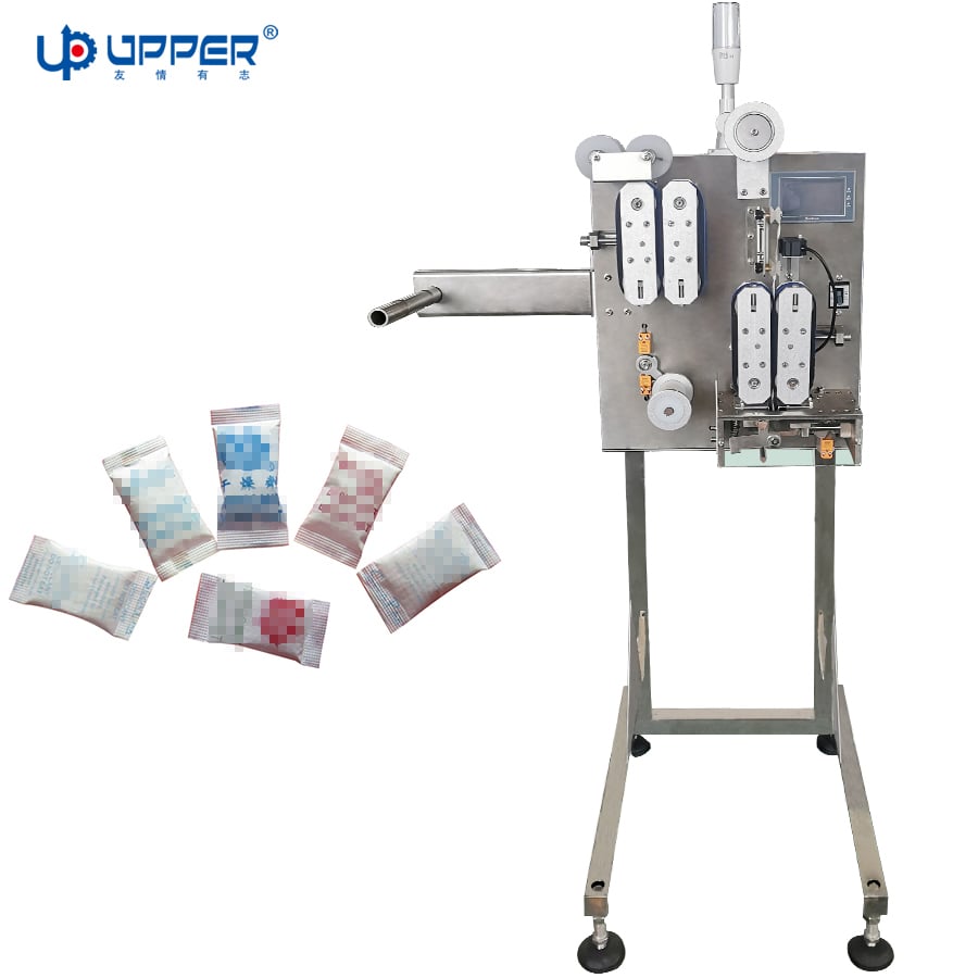 Automatic back-seal pouch dispenser for desiccant