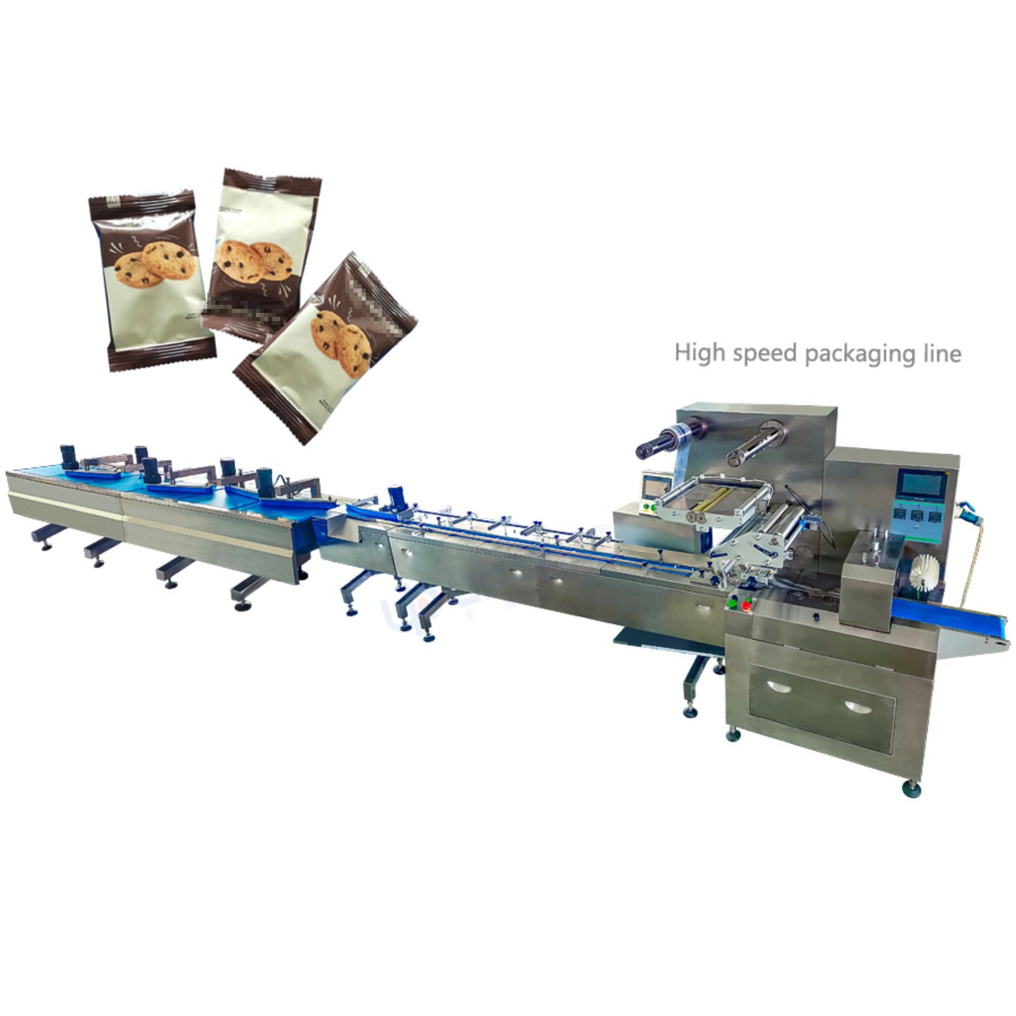 Chocolate High Speed Automatic packing packaging line cereal bar flow Packing Machine