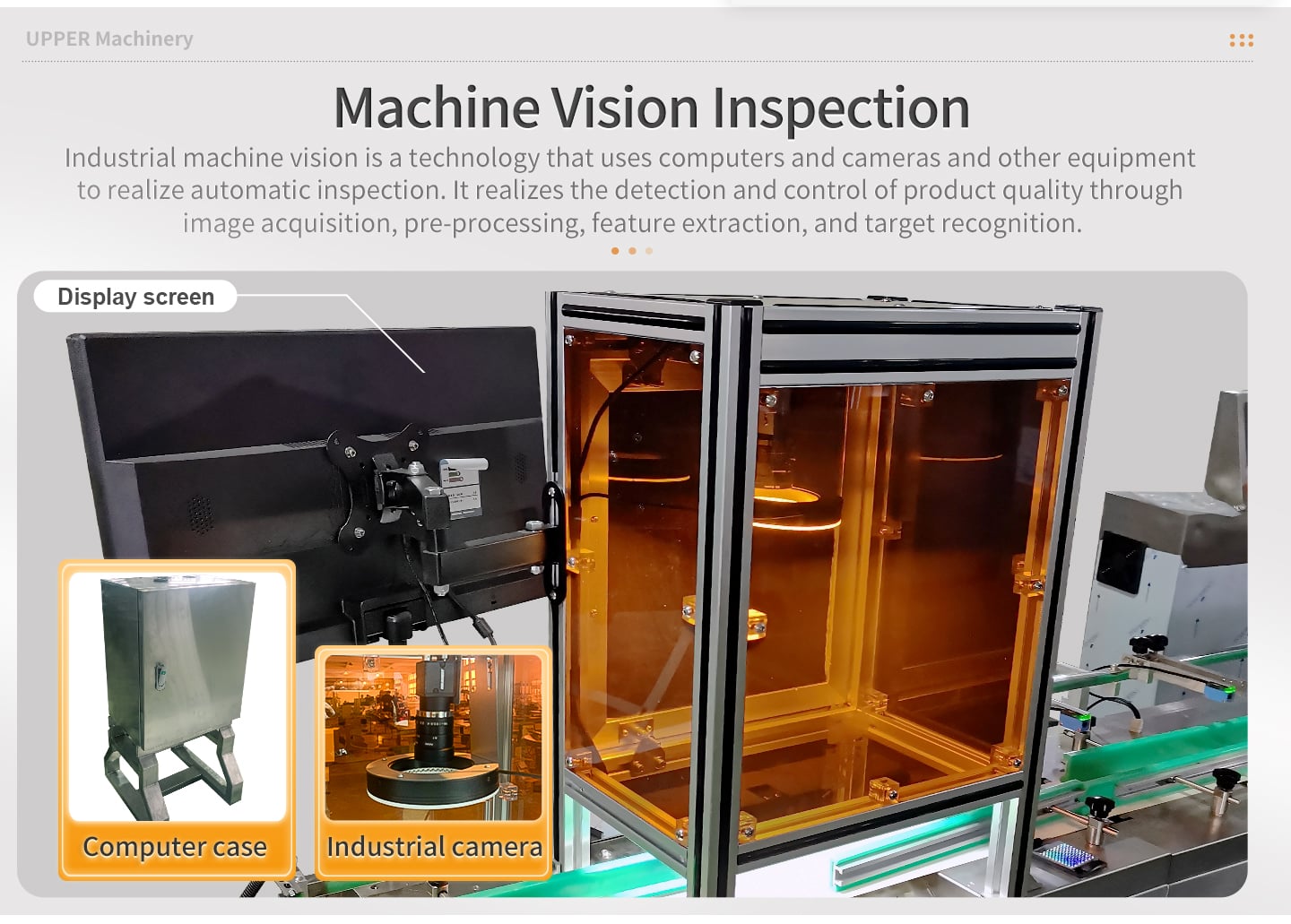 Centrifugal turntable sorting packaging line with industrial camera detector supplier