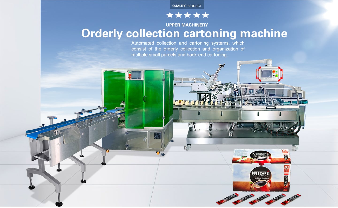 Automatic collection and orderly sorting machine Connecting the cartoning Machine factory