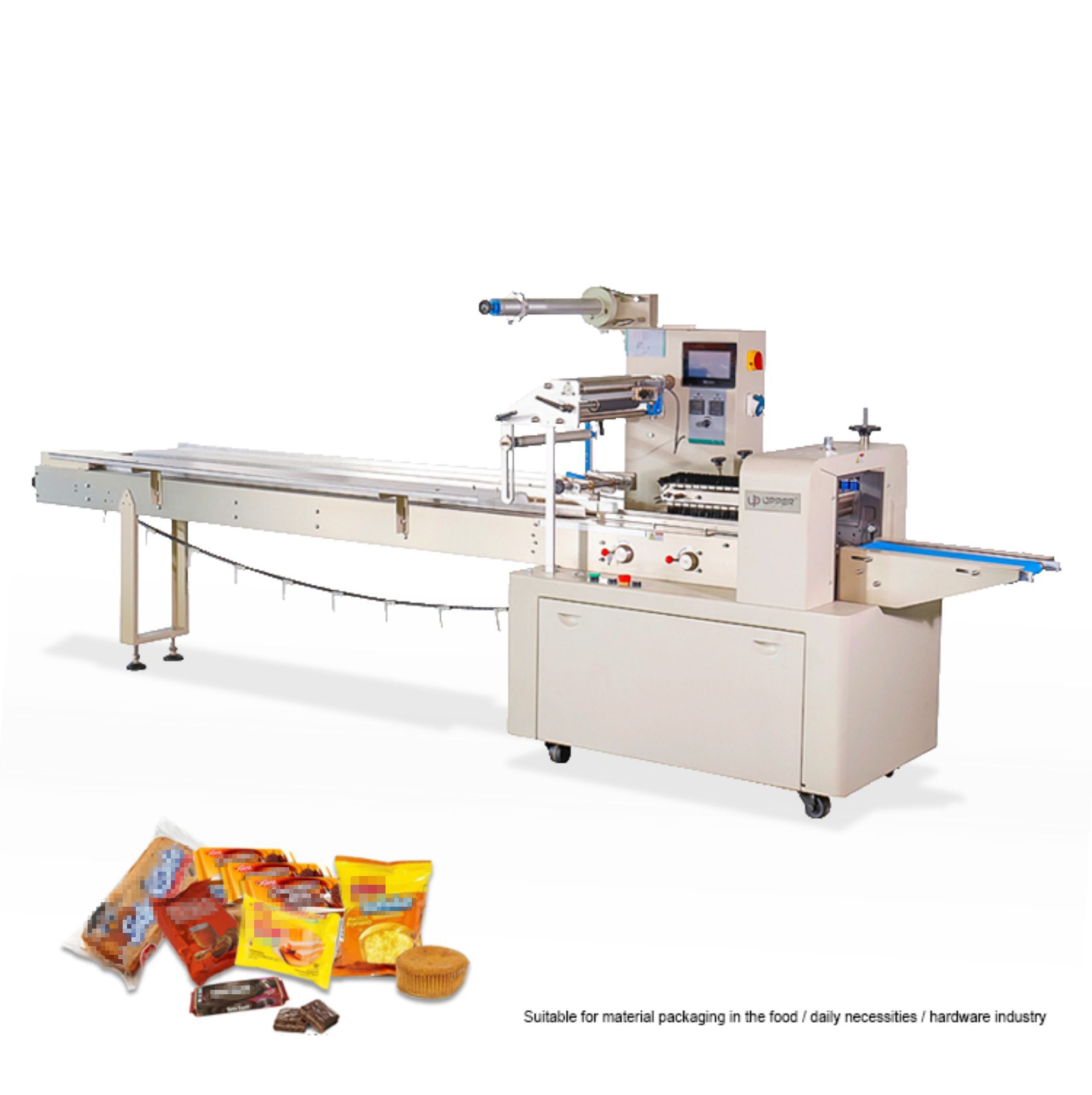 UPB450 Pillow Packaging Machine bread cake muffins flow packing machine
