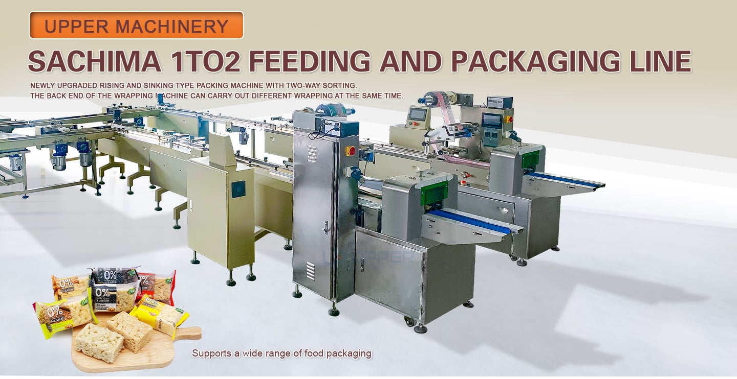 Sachima 1to2 feeding and packaging line manufacture