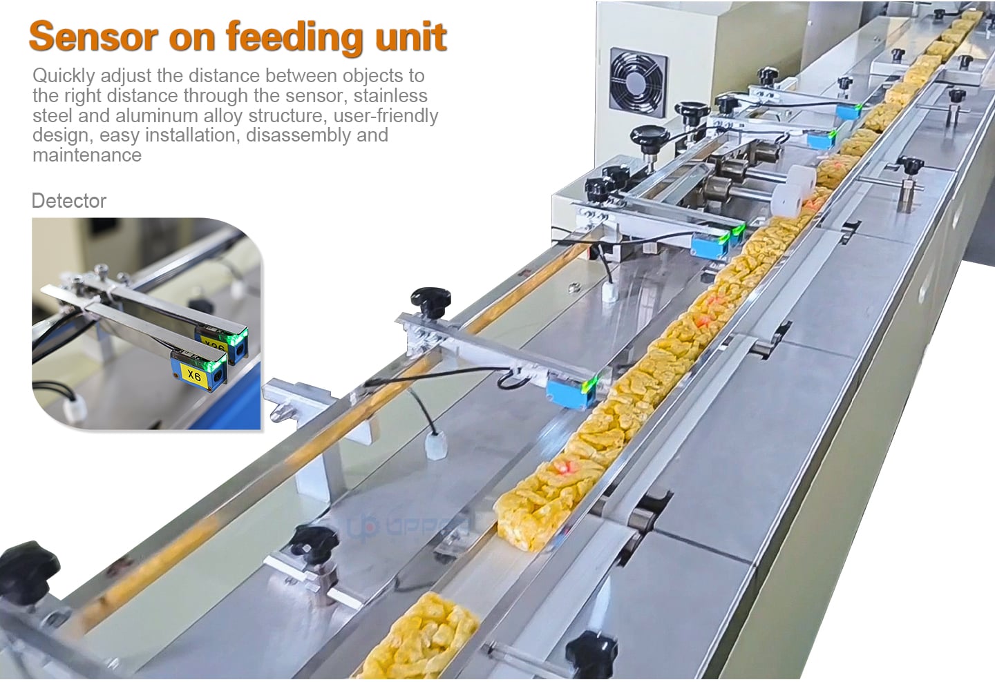 Sachima 1to2 feeding and packaging line factory
