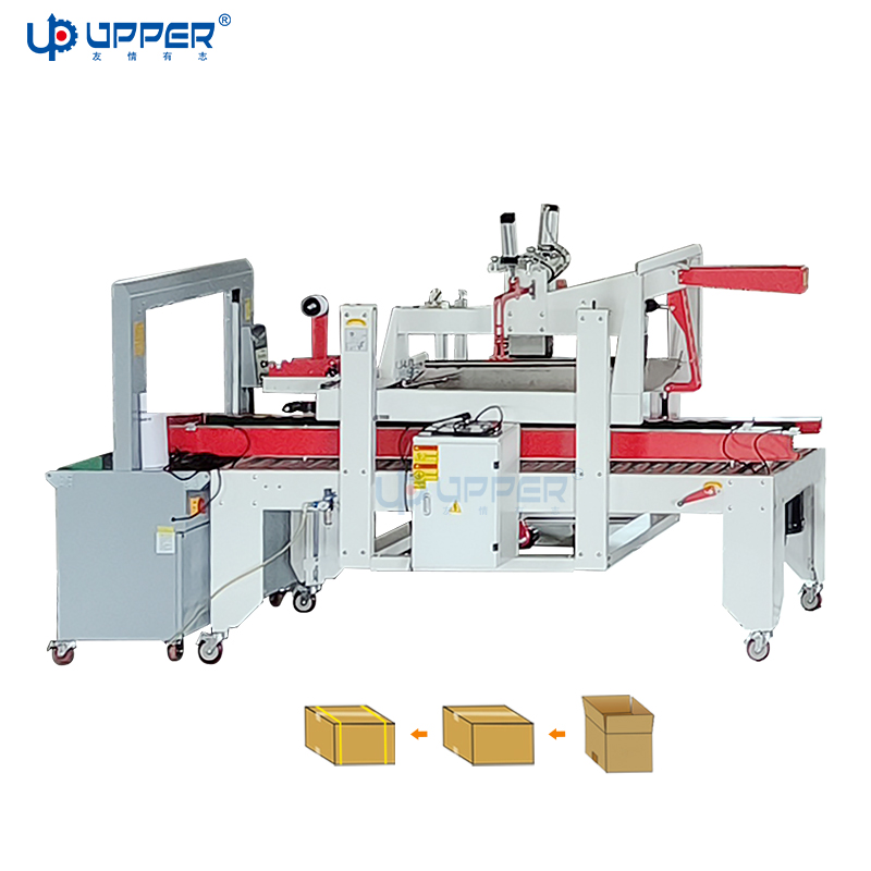 Food industry Automatic box case sealing and bundling machine