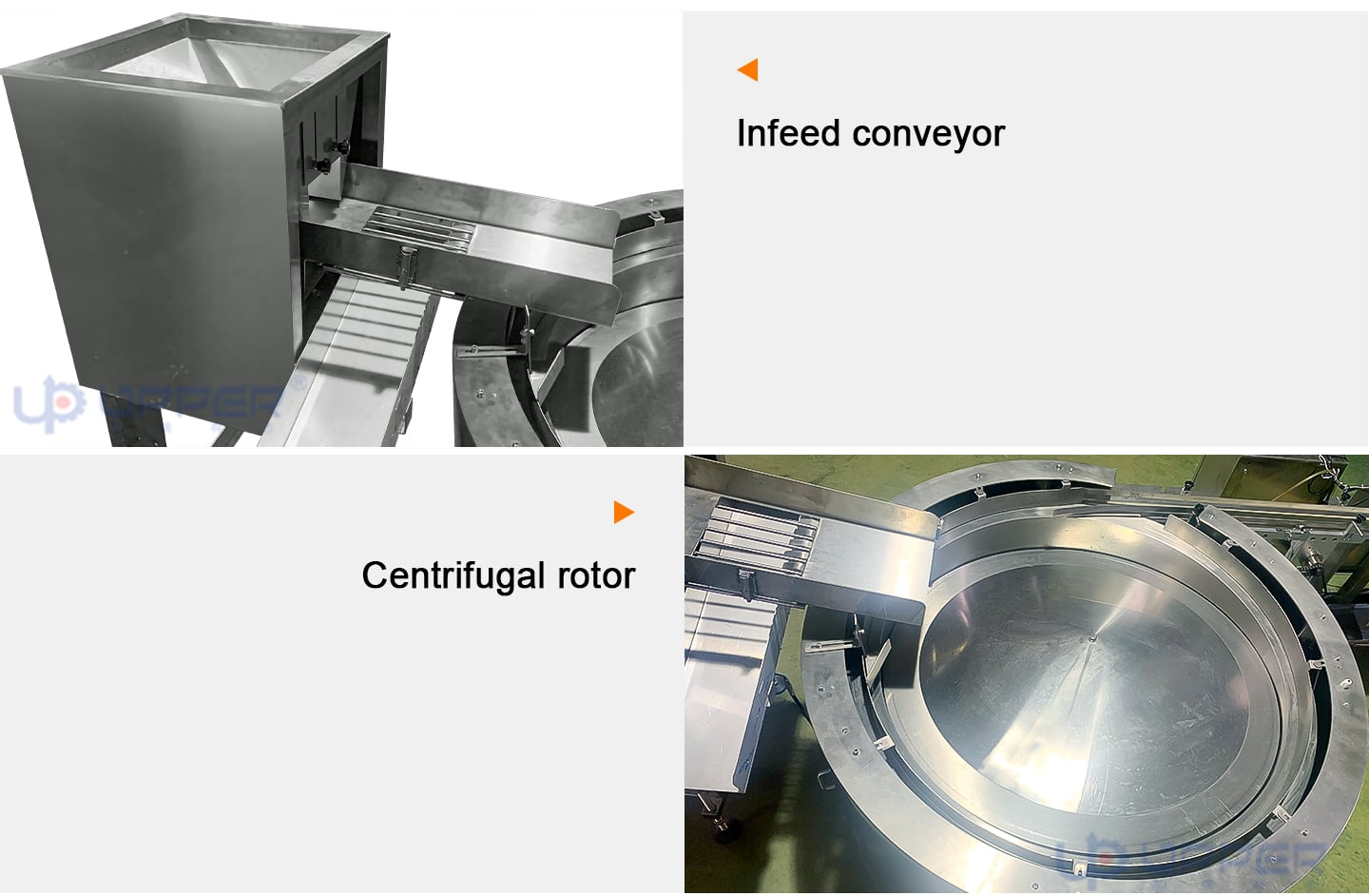 Centrifugal turntable sorting packaging line with industrial camera detector supplier