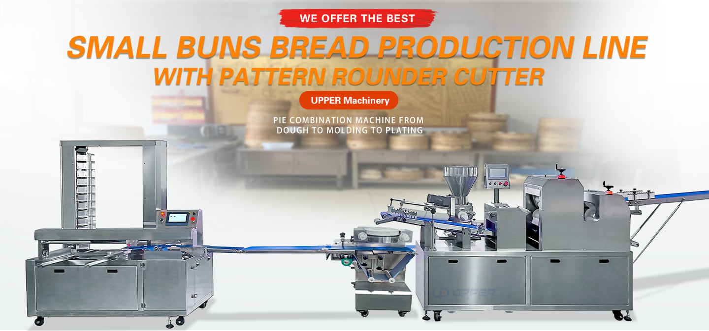 Small steamed buns bread production line with Pattern Rounder cutter supplier