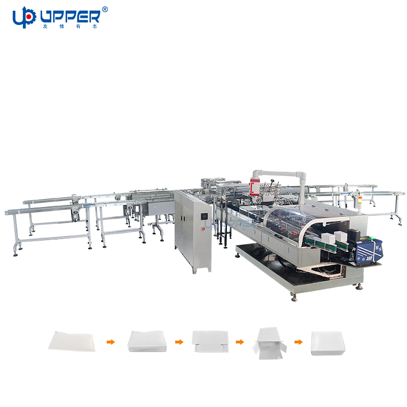Four-lane automatic counting collection cartoning machine sheet bag carton box packing machine