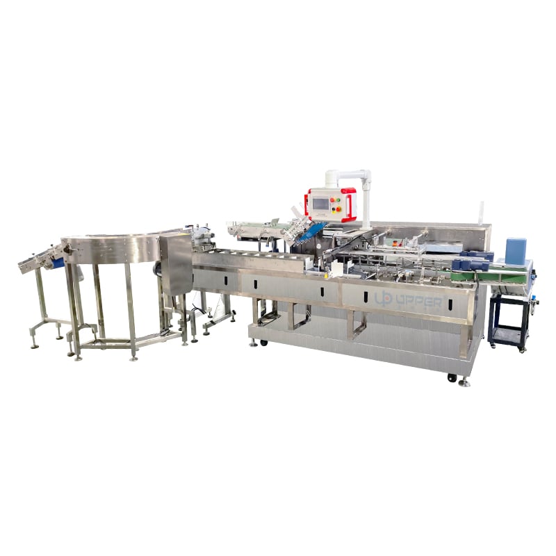 Frozen meat slices automatic stacking cartoning machine auto counting and collecting device