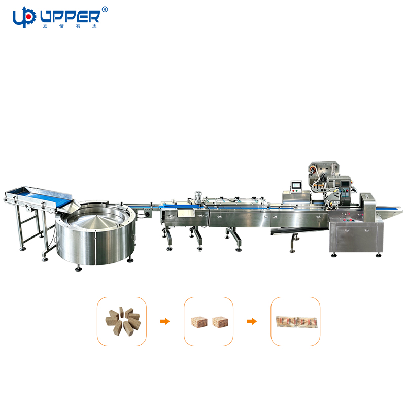 Firefighter cubes centrifuga turntable automatic feeding packaging line Efficient and Stable firstarter block packing machine