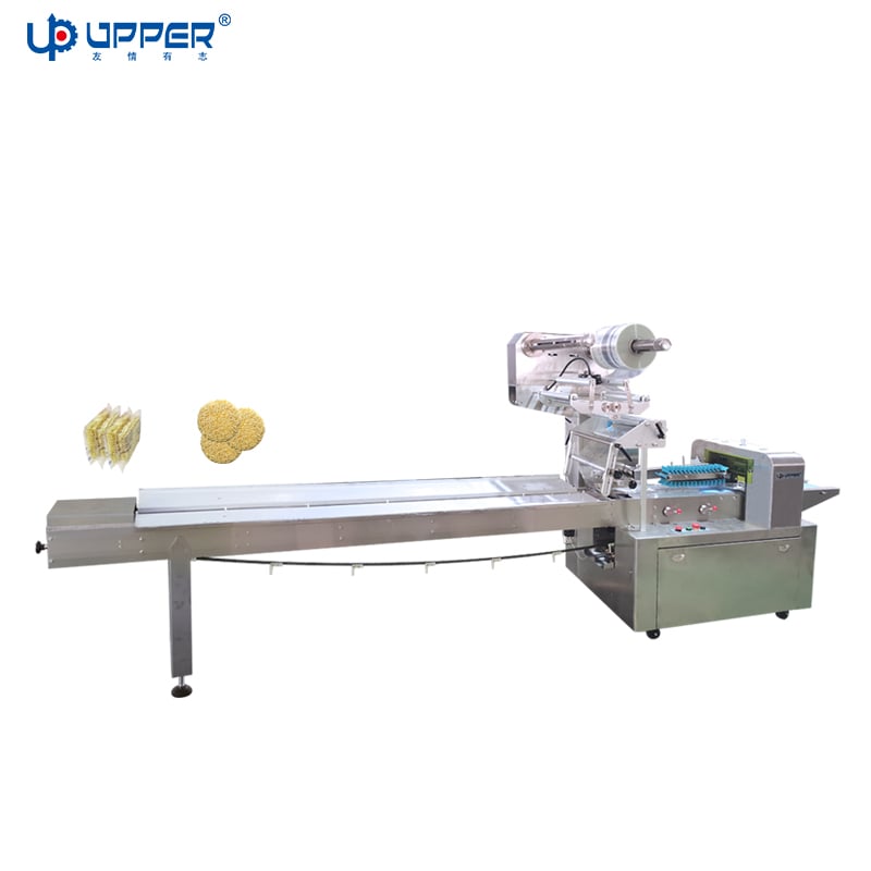 UPB-450 stainless steel flow packing machine for bread hamburger instant noodle Croissant