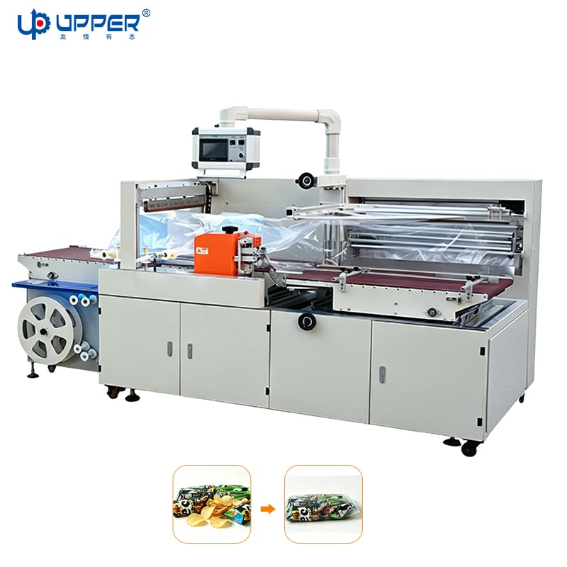 Secondary packaging machine suitable for puffed foods and nitrogen-filled foods