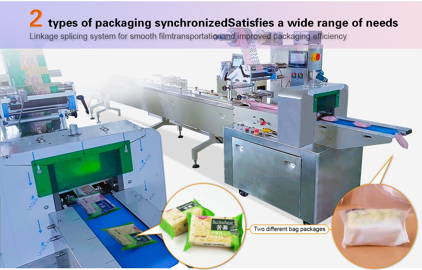 Sachima 1to2 feeding and packaging line supplier