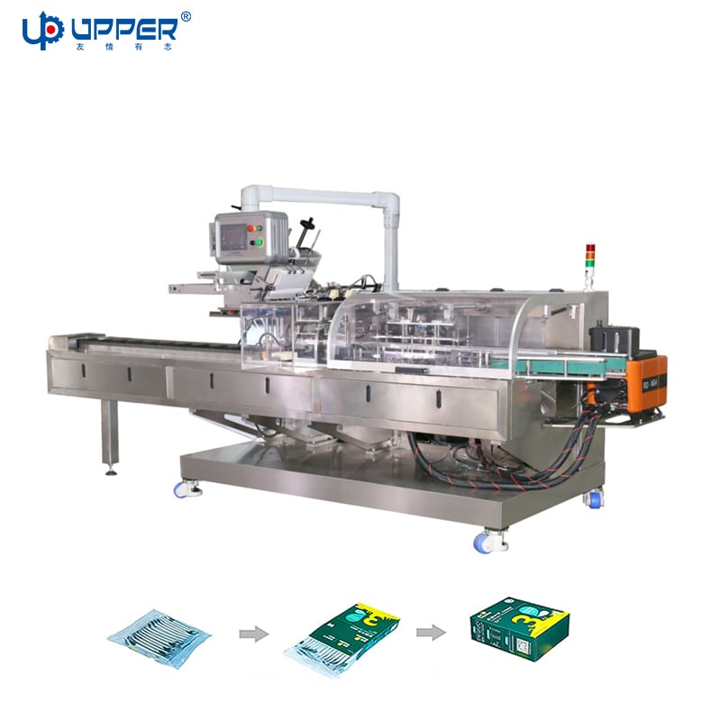 Automatic Glue Spray Carton box Packaging Machine horizontal cartoning machine for jujube paste cake Maamoul pie