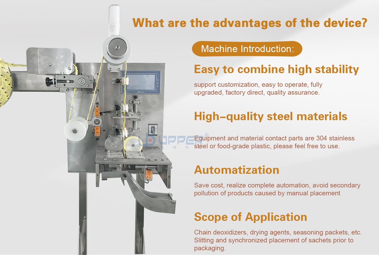 Automatic three-sideseal pouch dispenser factory