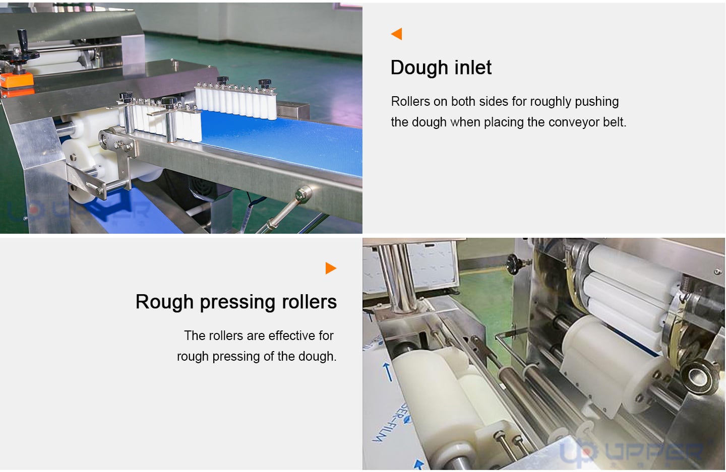 Round bread pie production line with Rounder cut machine details