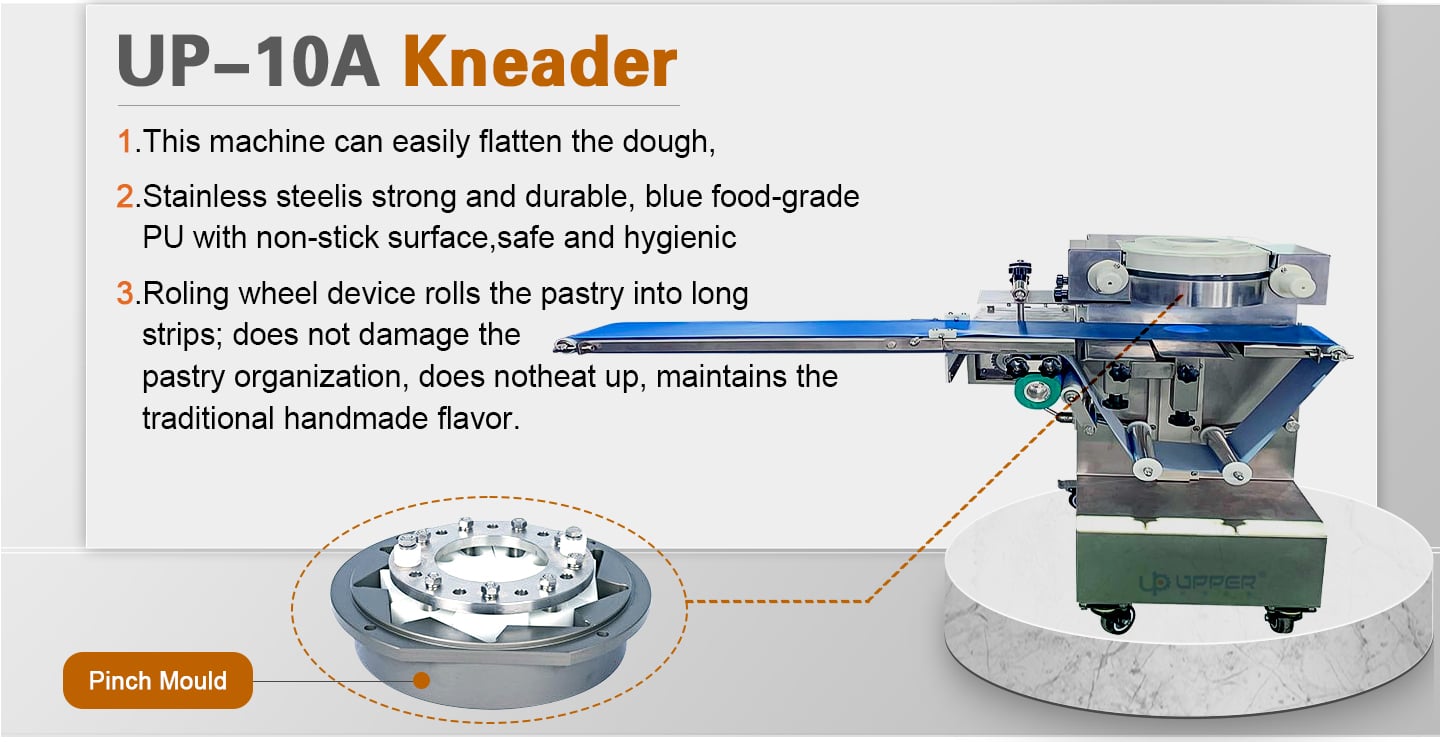 Small steamed buns bread production line with Pattern Rounder cutter details