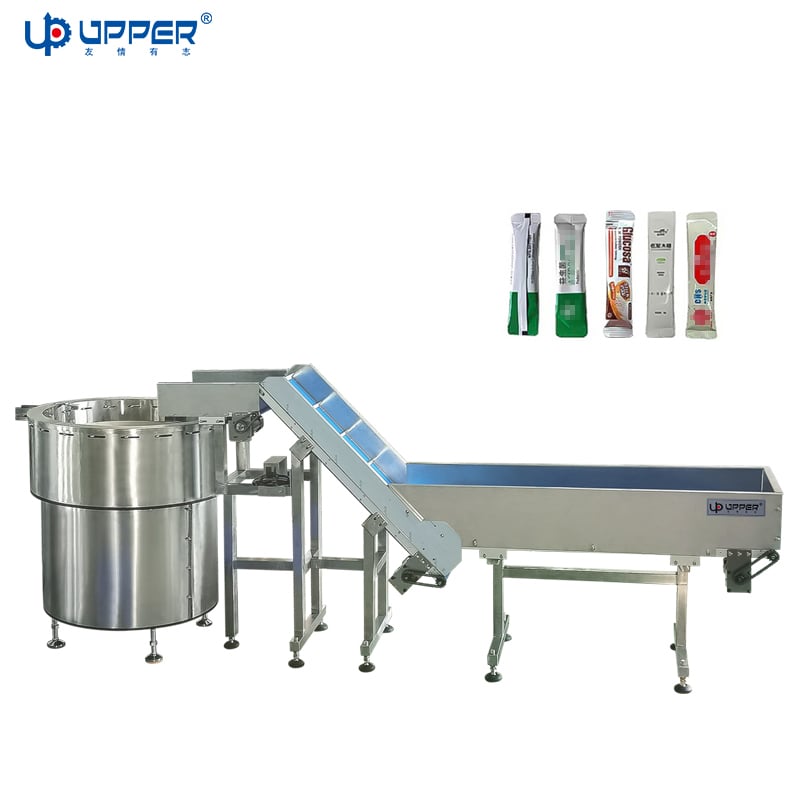 Turntable strip bag disordered sorting machine for Coffee powder bag bar shaped drinks rotary bag