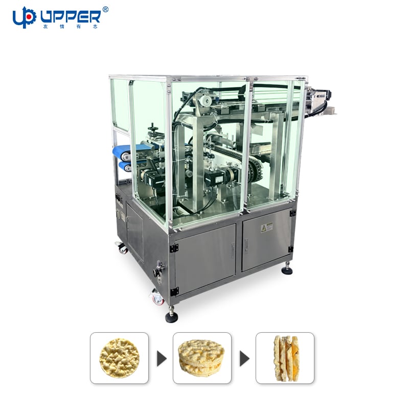 Automatic Turn Stacker for Sandwich Rice Crackers, Food Sorting Collecting Machine Matching Flow Wrapper Production Line