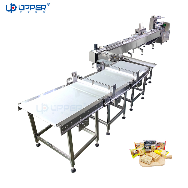 Línea automática de alimentación y envasado de Sachima con dispositivo de división de material para pasta de fideos fritos