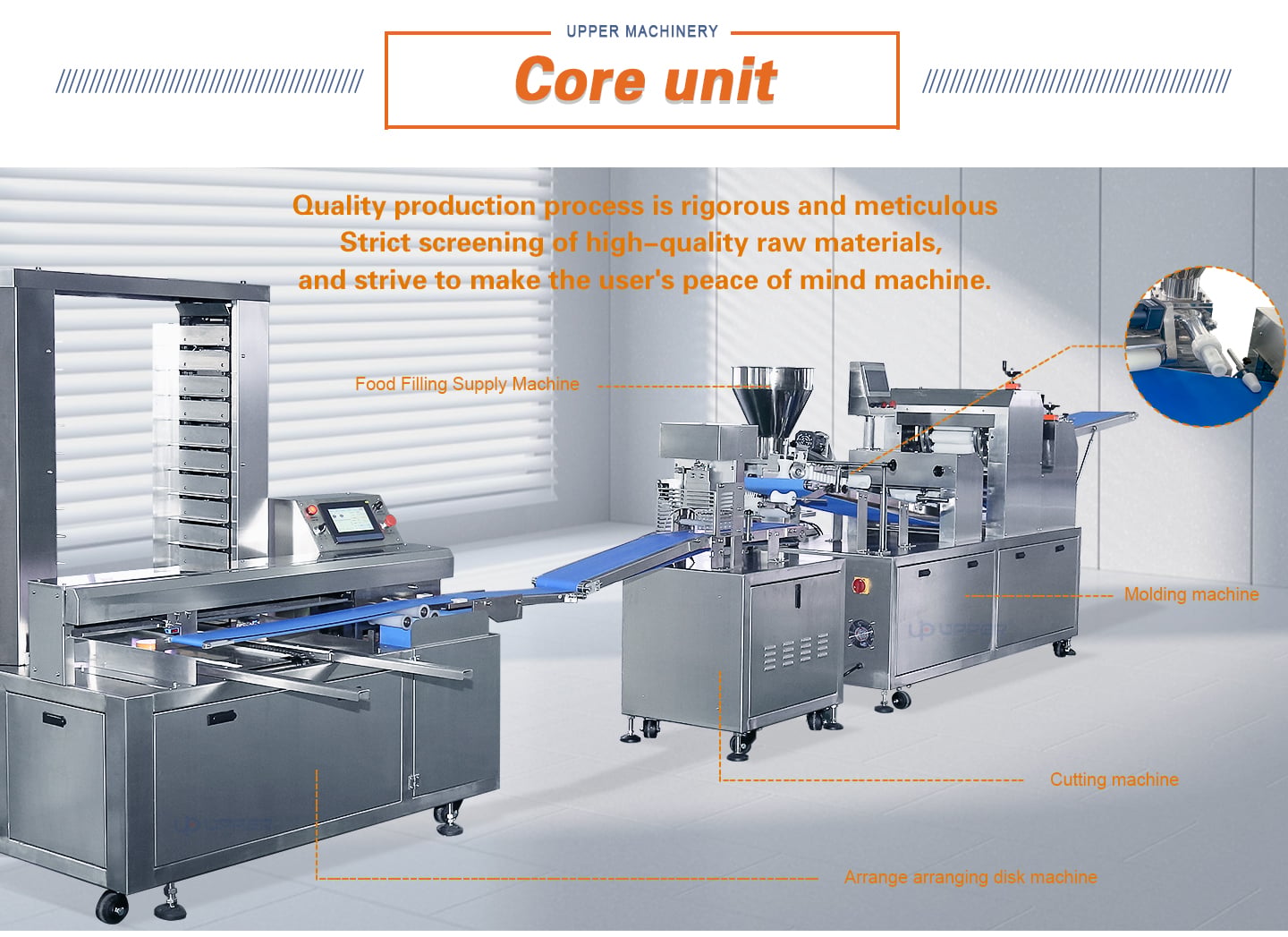 Automatic filling bread forming machine filling production line with automatic arrangement machine manufacture