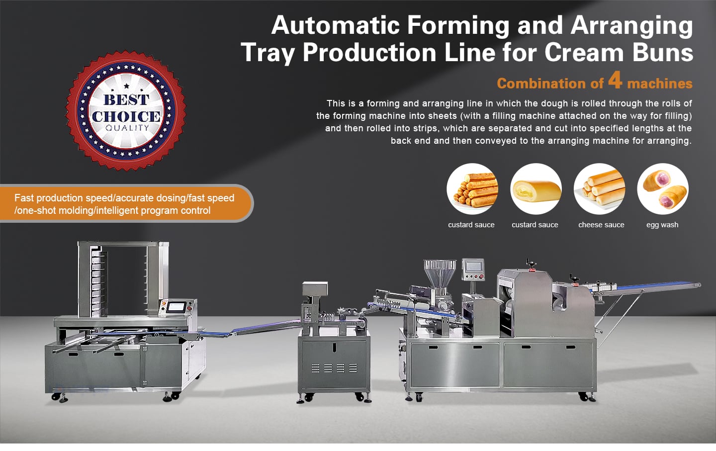 Automatic filling bread forming machine filling production line with automatic arrangement machine supplier