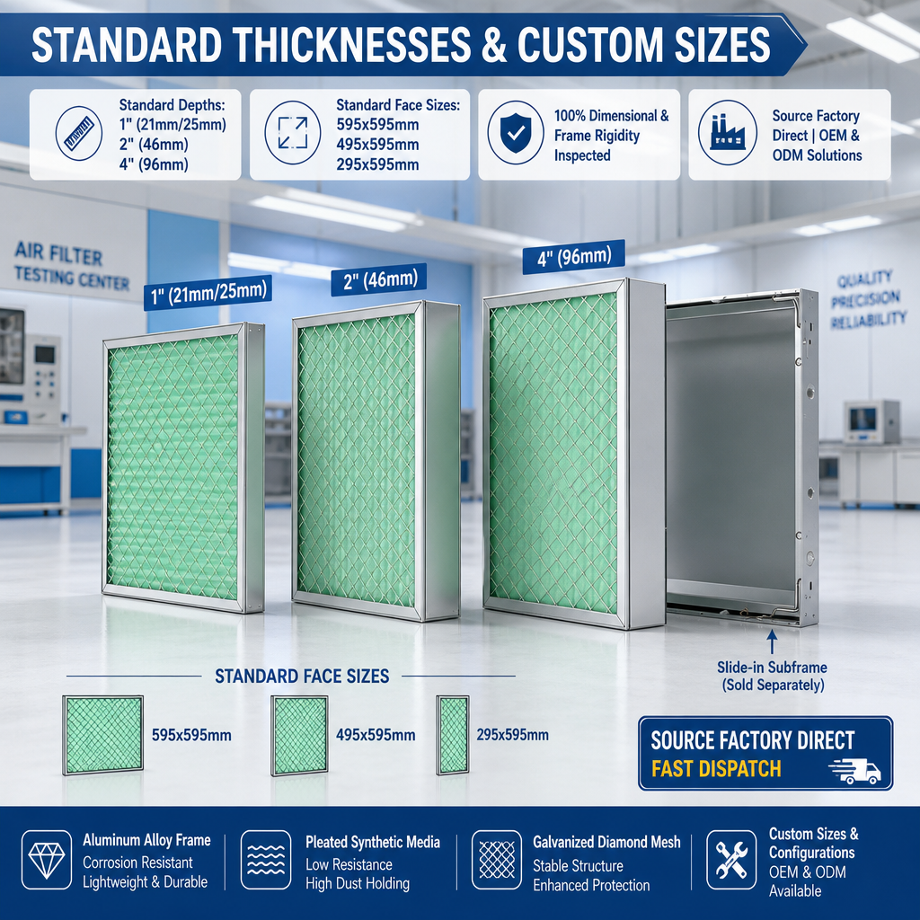 GUANLIN G4 filter combination set, staged pre-filter bundle for HVAC and spray booth air handling.
