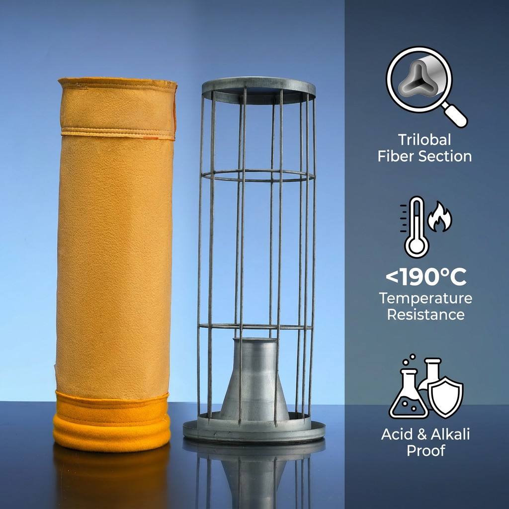 Irregular Cross-section P84 Filter Bag Ultra-high Efficiency Fine Dust Capture Low Emission Dust Removal Bag