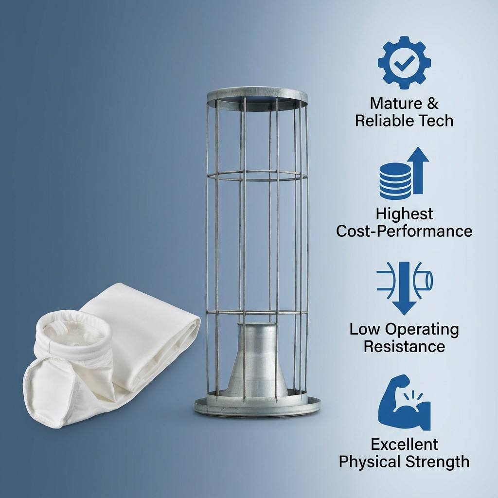 Factory Custom Polyester Filter Bag 450g 500g 550g Various Size Industrial Pulse Dust Collector Filter Sleeve