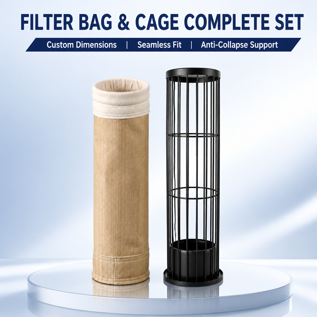 Asphalt plant filter bag installation