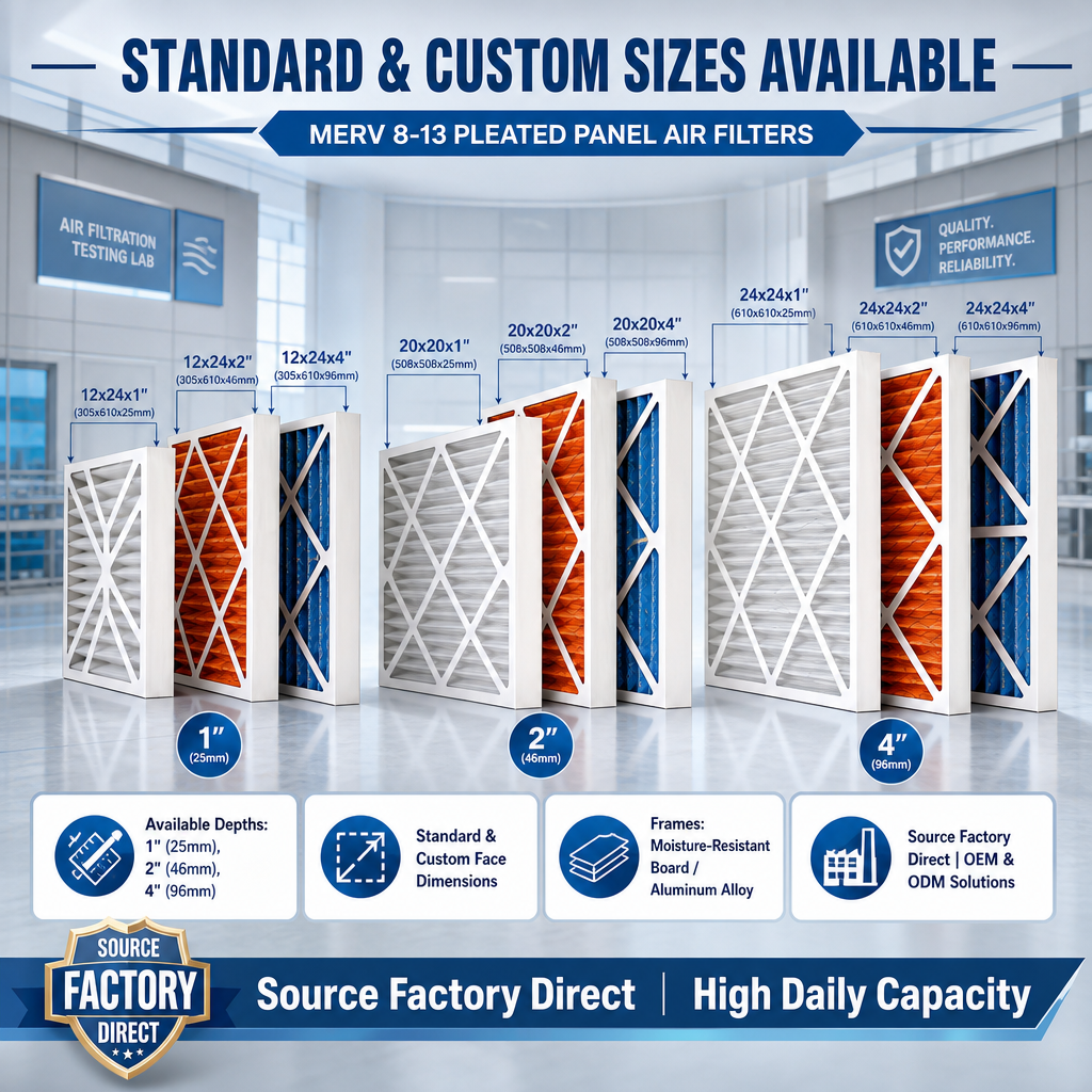 Primary efficiency pleated panel structure