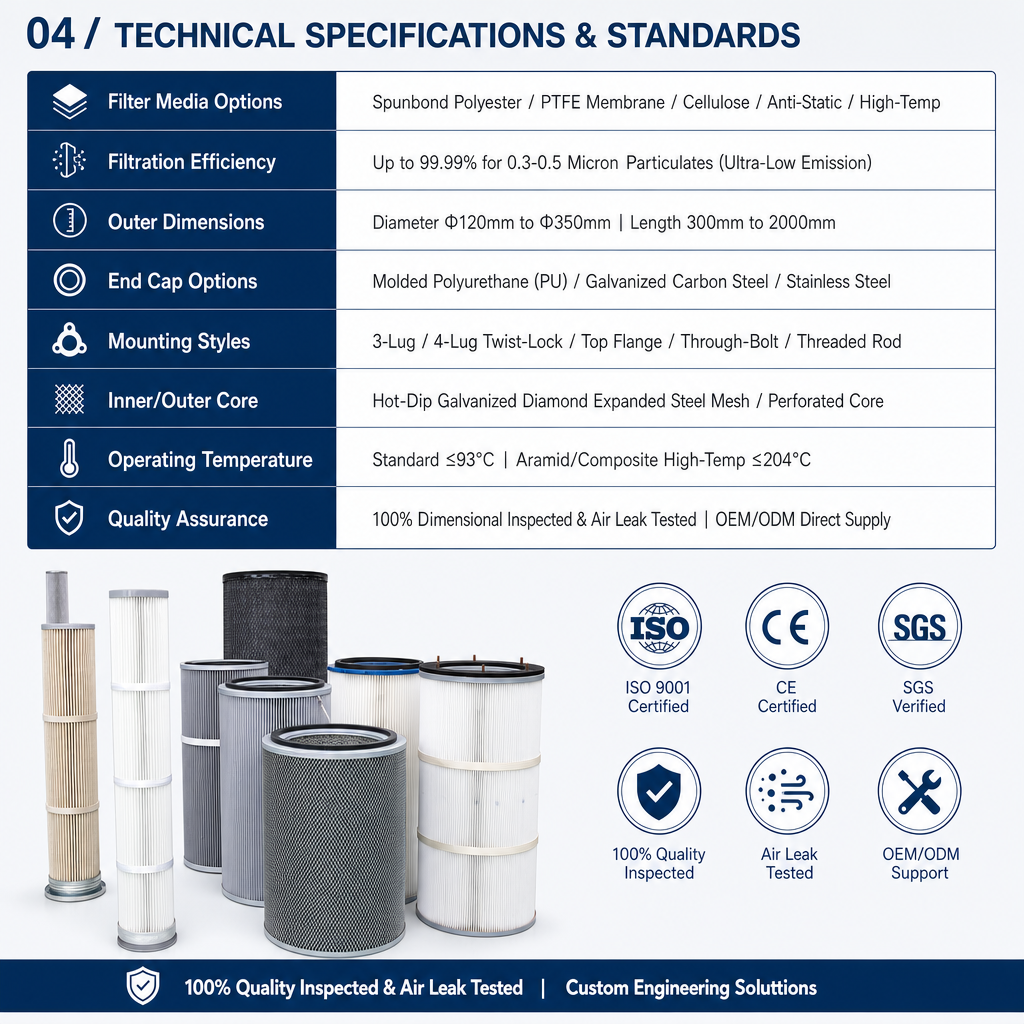 Cartridge set specifications