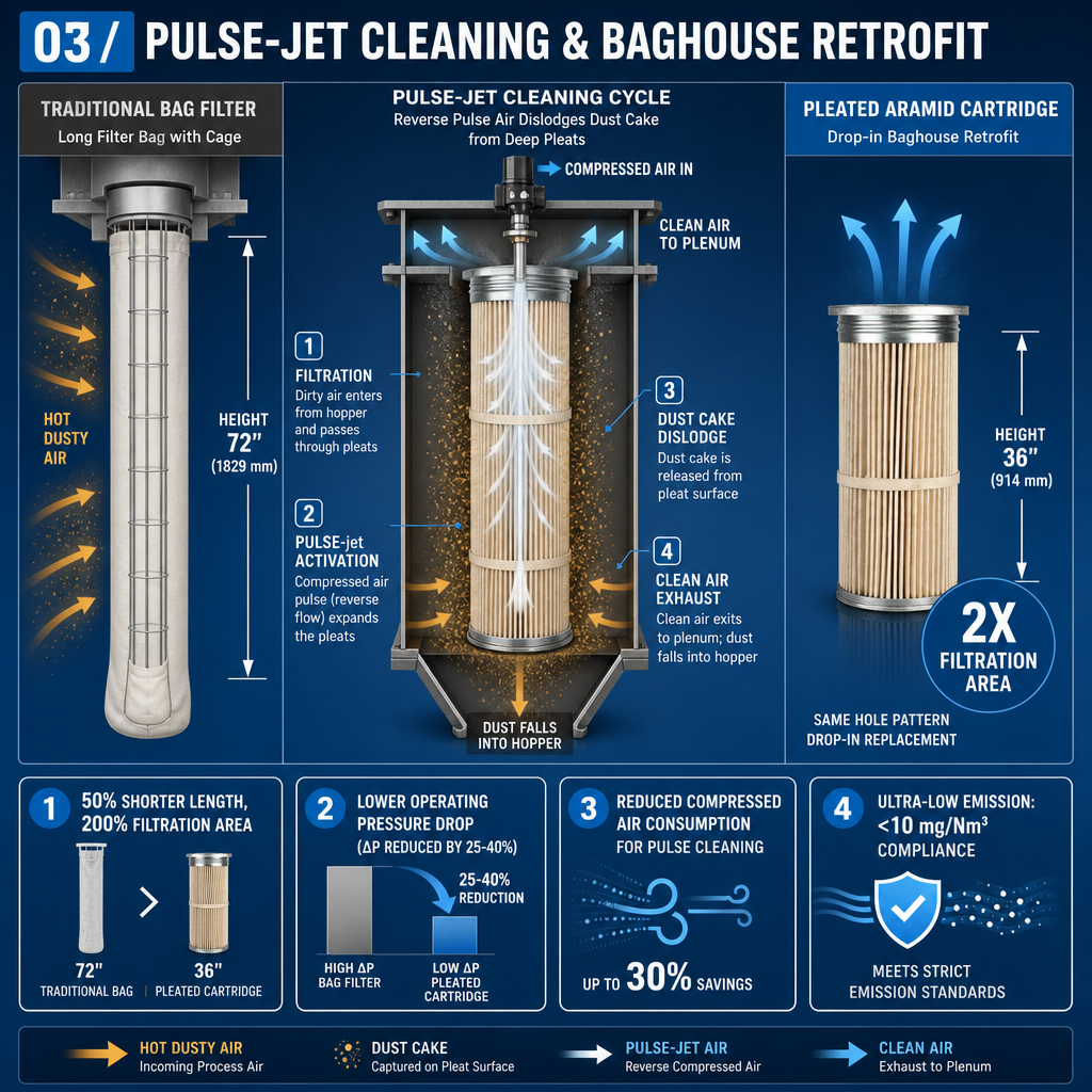 Aramid filter cartridge specifications