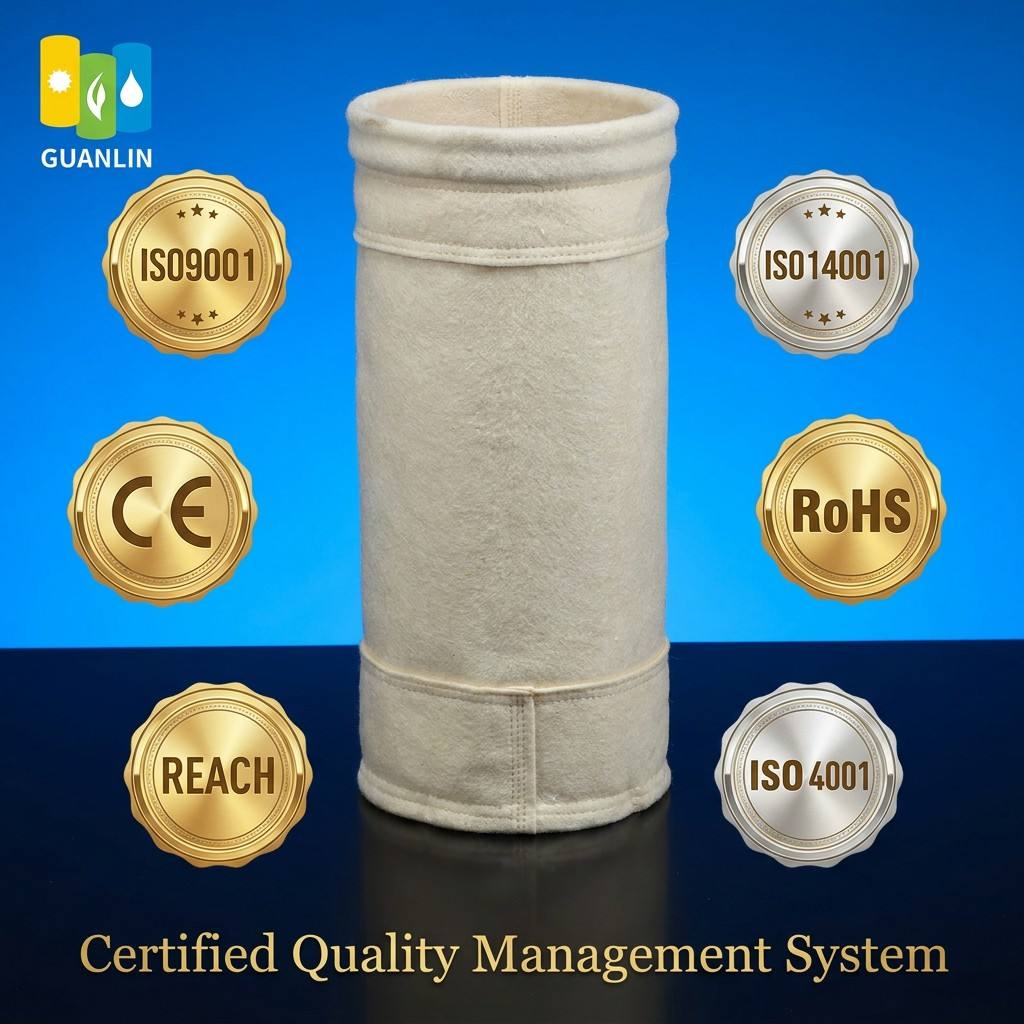 PTFE Membrane Blended Fiberglass Filter Bag Ultra-high Efficiency Low Resistance Ultra-fine Dust Filter Bag