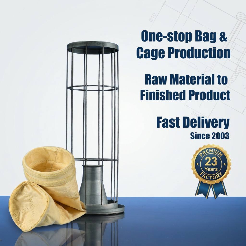 FMS Fiberglass Composite Filter Bag High Temperature Wear Resistant Industrial Boiler Cement Dust Collector Filter Sleeve