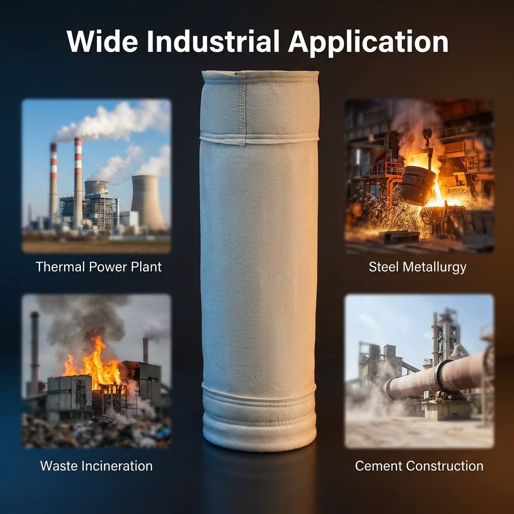 Hydrolysis Resistant PPS Needle Felt Bag Anti-corrosion Industrial Flue Gas Dust Collector Filter Bag