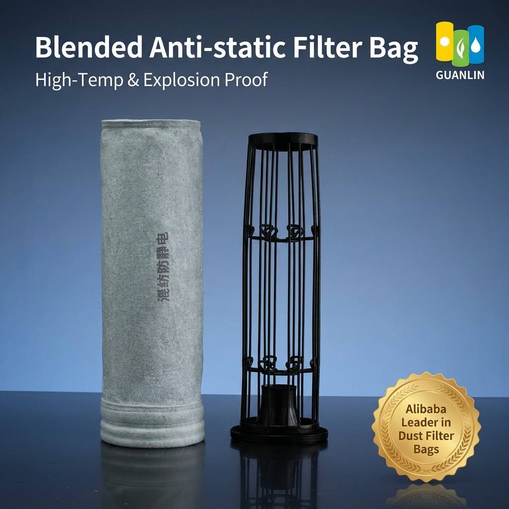 PTFE Membrane Blended Antistatic Filter Bag Low Resistance Ultra-fine Dust Interception Industrial Dust Removal Bag
