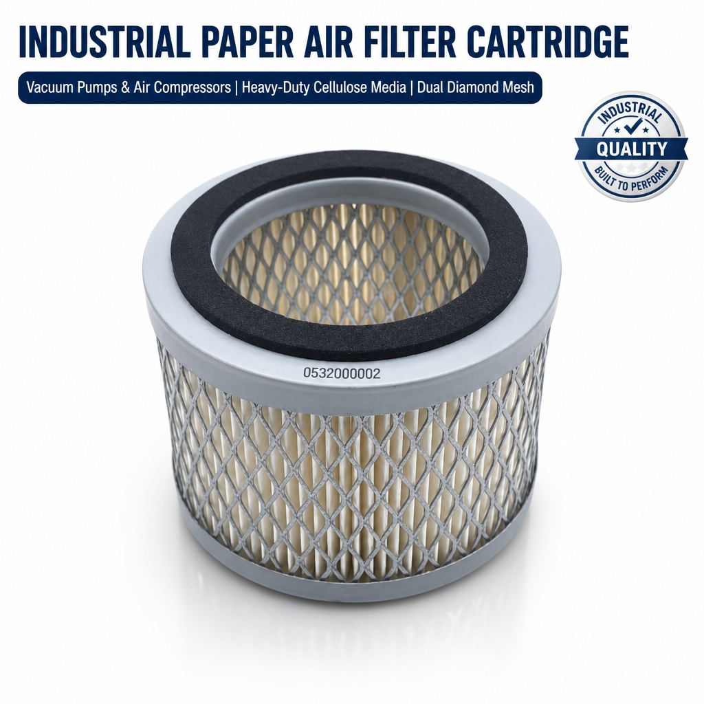 GUANLIN small air filter cartridge, compact pleated element for laser cutters, welding fume extractors and small dust collectors.