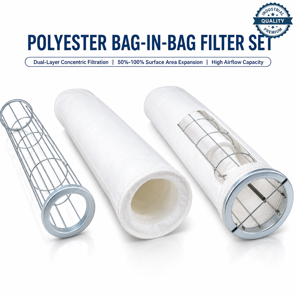Polyester Filter Bag | Industrial Dust Collector Filter Bag Manufacturer polyester filter bag、polyester needle felt filter bag、dust collector filter bag、baghouse filter bag、pulse jet filter bag Polyester Needle Felt Filter Bag for Pulse Jet Dust Collector