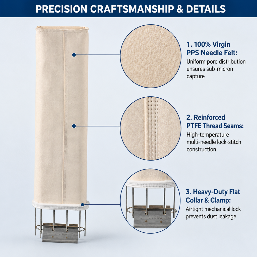 PPS envelope filter bag structure