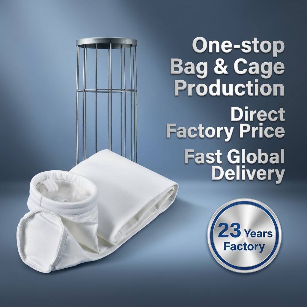 Polyester Needle Felt Dust Bag High Air Permeability Stable Filtration For Stone Processing Woodworking Factory