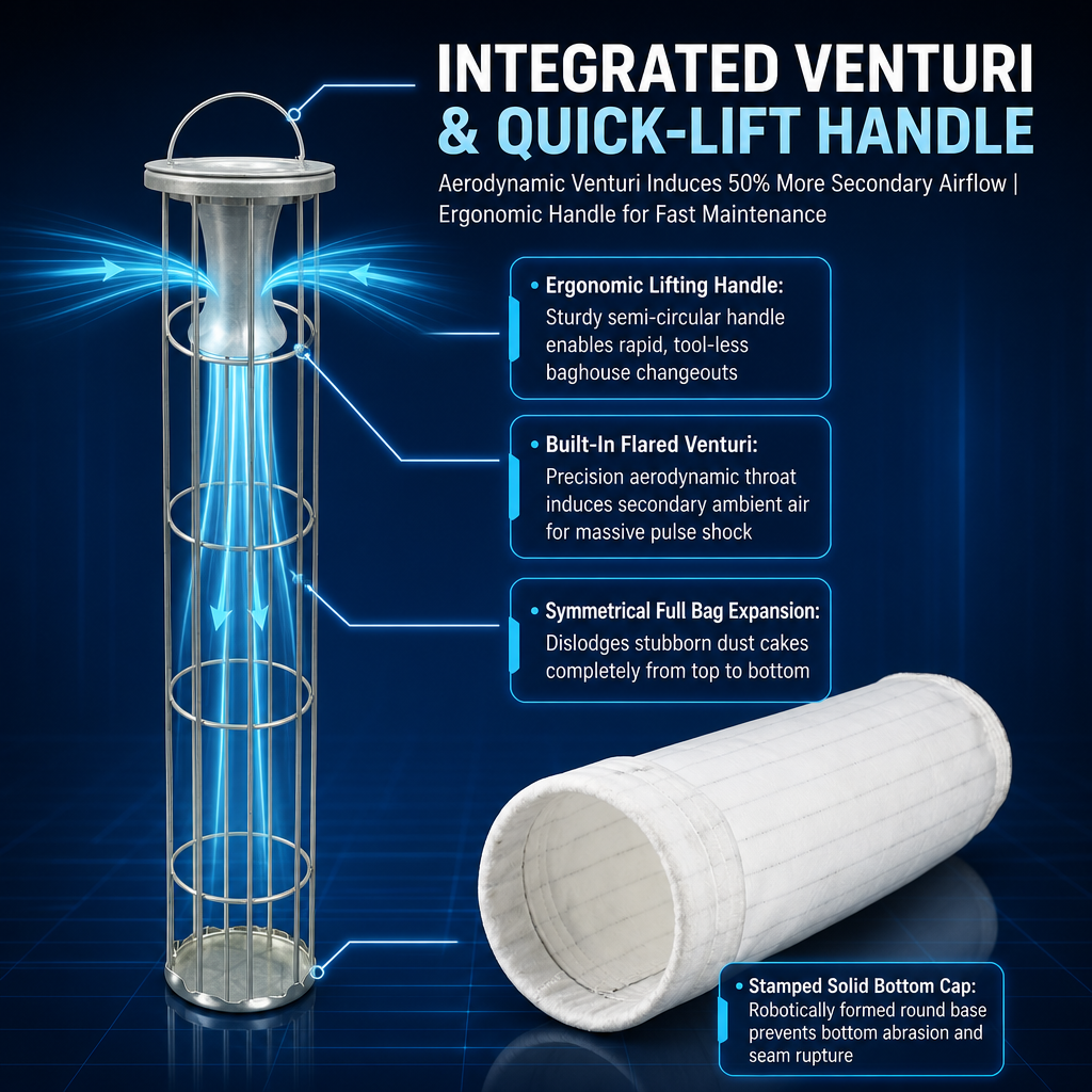 Foundry anti-static filter bag structure