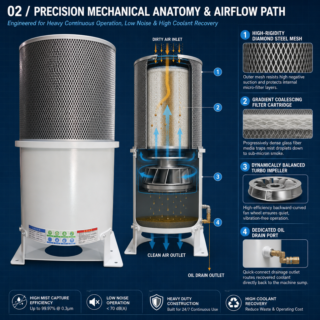 Oil mist cartridge installation