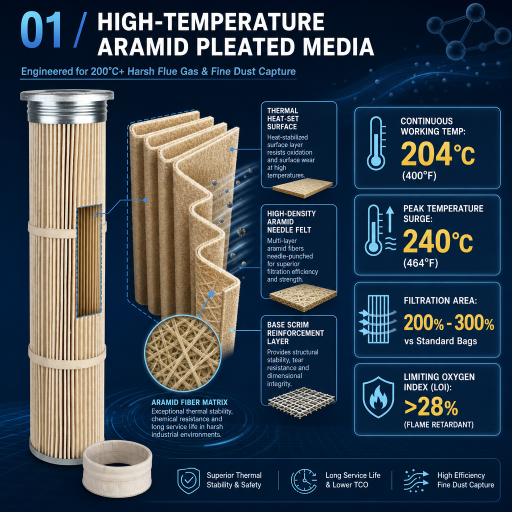Aramid filter cartridge installation