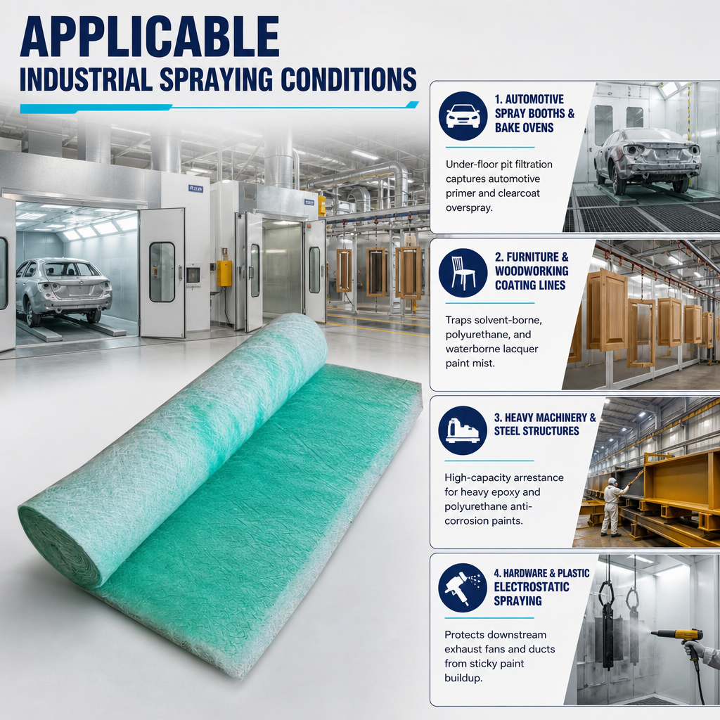Spray booth filter specifications